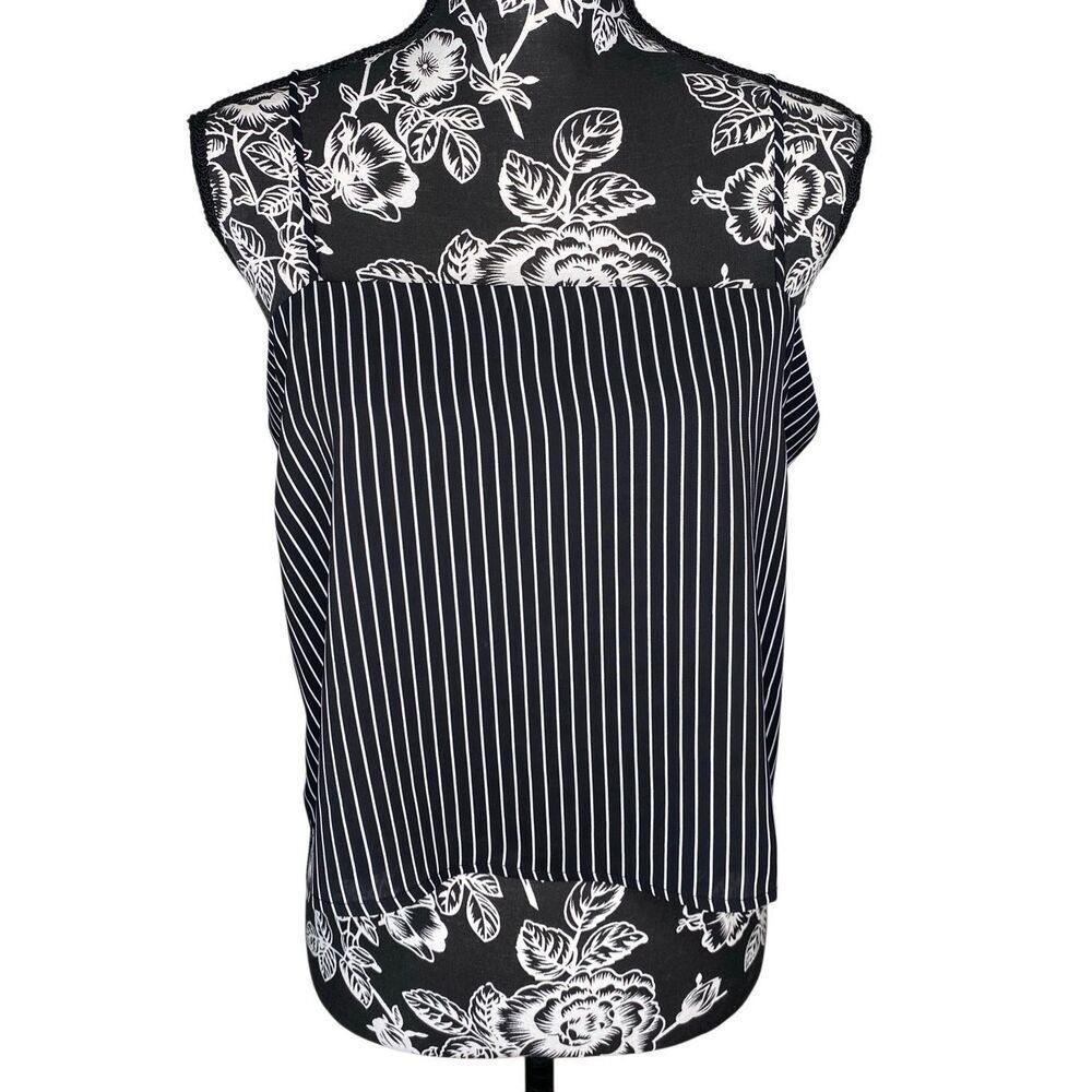 Cotton On Black White Stripe Cami Tank Adjustable Straps Cropped Top Medium